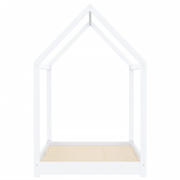 Estrutura de cama para crianças 90x200 cm pinho maciço branco - Image 4