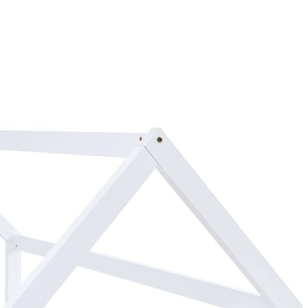 Estrutura de cama para crianças 90x200 cm pinho maciço branco - Image 5