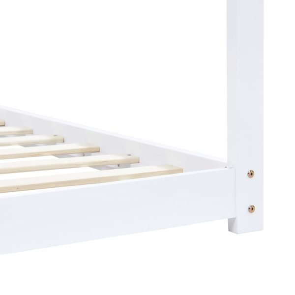Estrutura de cama para crianças 90x200 cm pinho maciço branco - Image 6