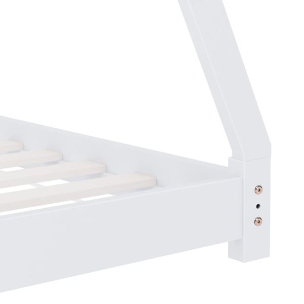 Estrutura de cama para crianças 80x160 cm pinho maciço branco - Image 6