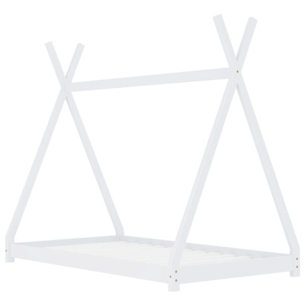 Estrutura de cama para crianças 90x200 cm pinho maciço branco - Image 2