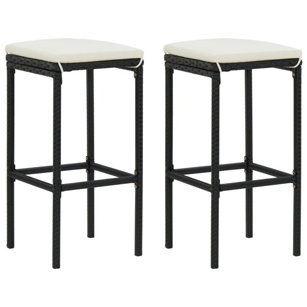 3 pcs conjunto de bar vime PE preto - Image 7