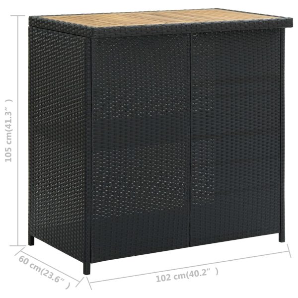 3 pcs conjunto de bar vime PE preto - Image 10