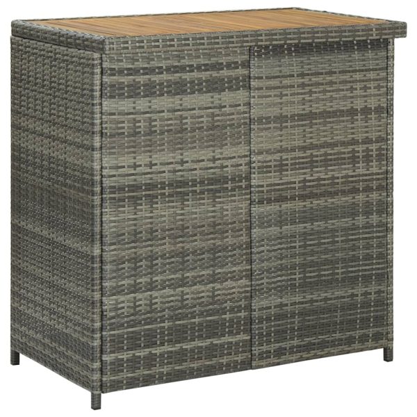 3 pcs conjunto de bar vime PE cinzento - Image 4