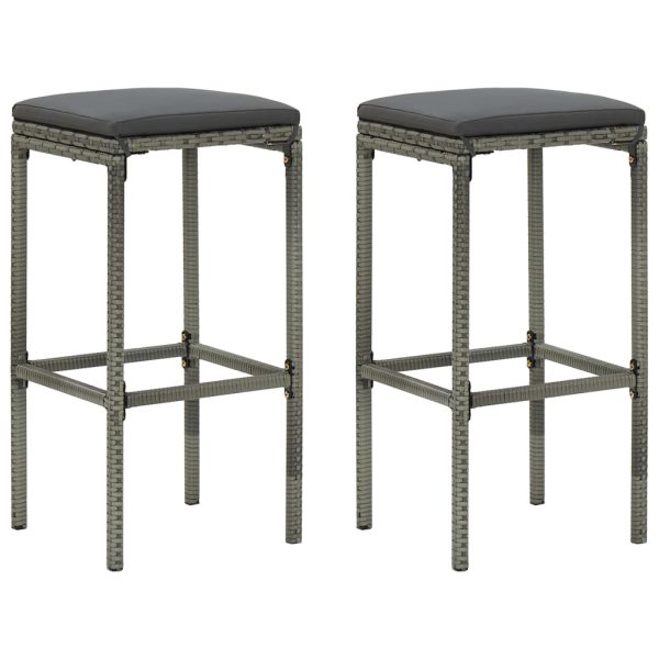 3 pcs conjunto de bar vime PE cinzento - Image 7