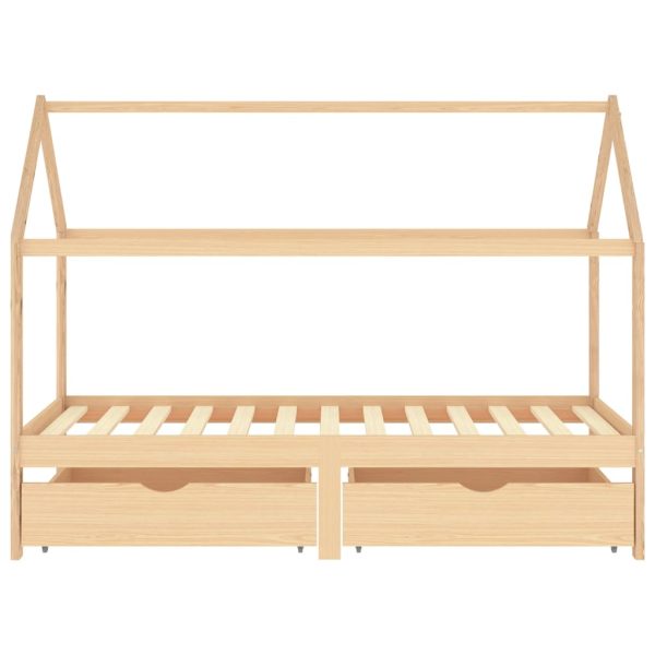 Estrutura de cama p/ crianças c/ gavetas 90x200 cm pinho maciço - Image 2