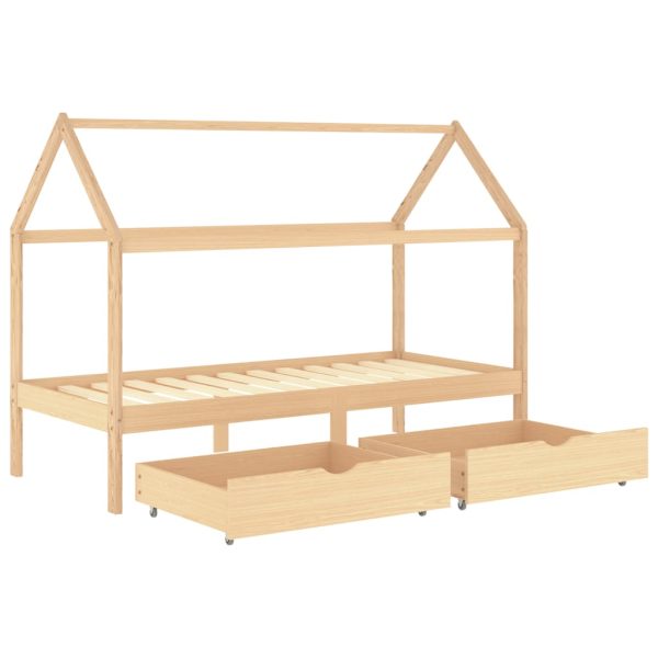 Estrutura de cama p/ crianças c/ gavetas 90x200 cm pinho maciço - Image 4