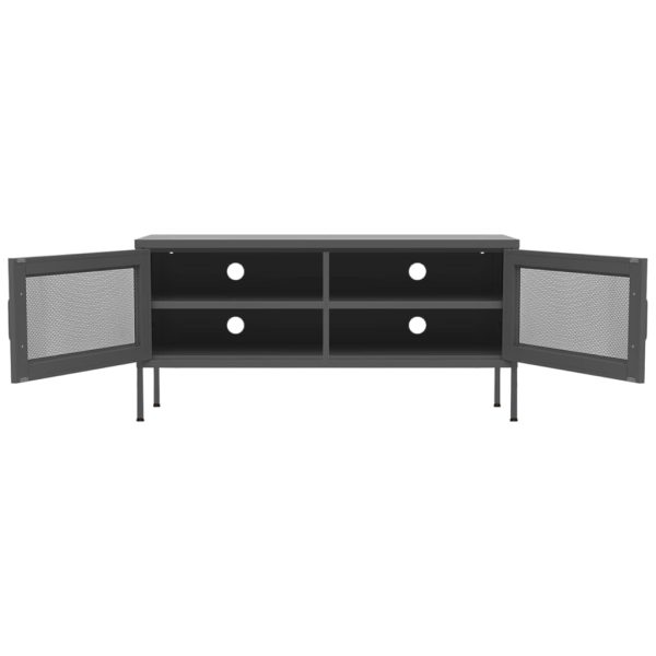 Móvel de TV aço 105x35x50 cm antracite - Image 5