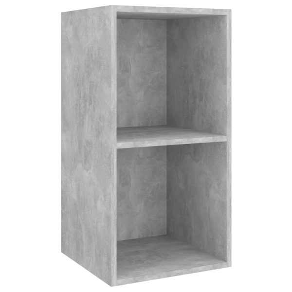 Armários de parede para TV 4pcs derivados madeira cinza cimento - Image 3