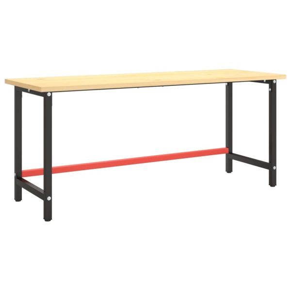 Estrutura p/ bancada 180x57x79 cm metal preto e vermelho mate - Image 2