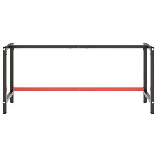 Estrutura p/ bancada 180x57x79 cm metal preto e vermelho mate - Image 4