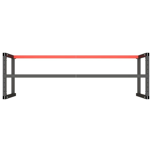 Estrutura p/ bancada 180x57x79 cm metal preto e vermelho mate - Image 6