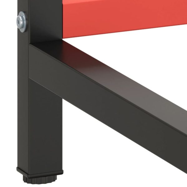Estrutura p/ bancada 180x57x79 cm metal preto e vermelho mate - Image 8