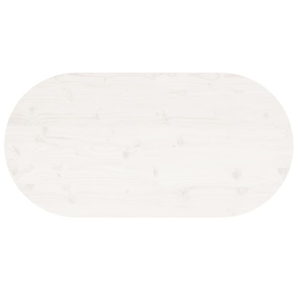 Tampo de mesa oval 90x45x2,5 cm madeira de pinho maciça branco - Image 4