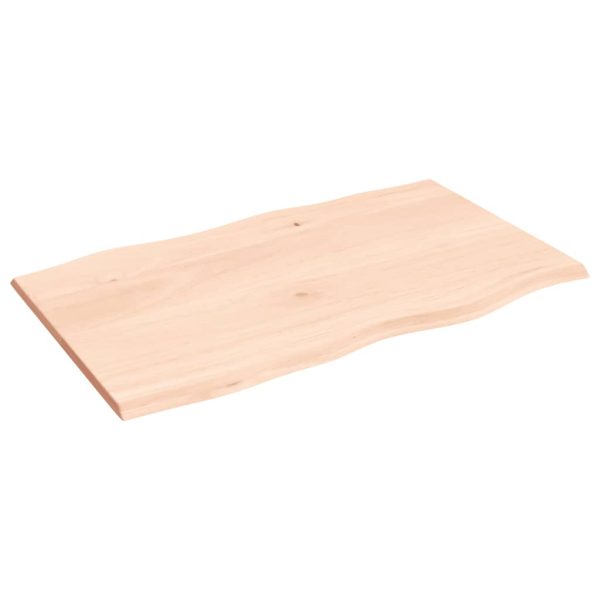 Tampo de mesa c/ bordas vivas carvalho maciço não tratado - Image 3