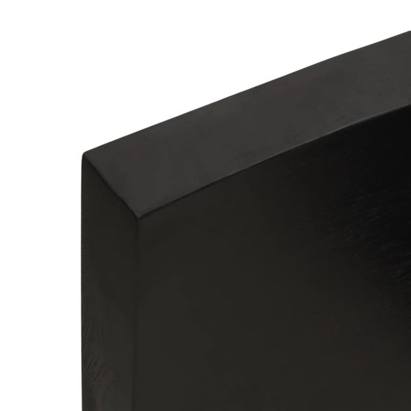 Tampo de mesa 180x60x(2-6) cm carvalho tratado castanho-escuro - Image 7