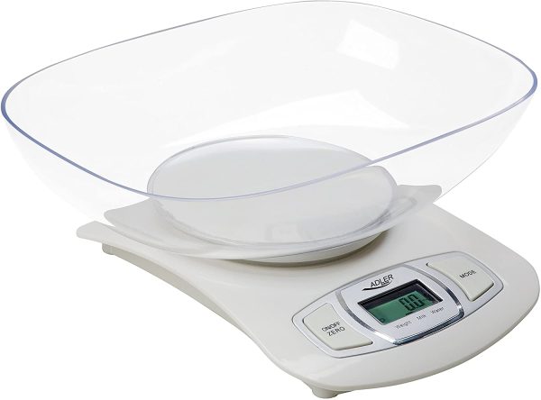 BASCULA DE COCINA ADLER CON RECIPIENTE 5KG 1.5L