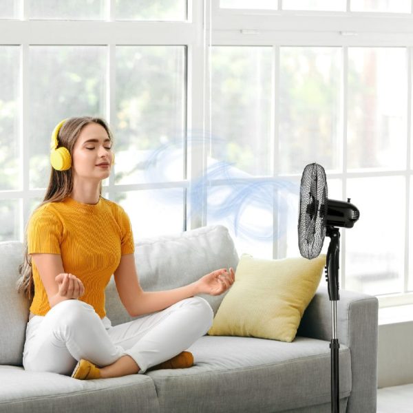 VENTILADOR DE PIE AVANT BLACK EDITION 16" 45W 40CM - BASE RED - Image 8