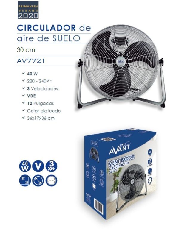 CIRCULADOR DE SUELO AVANT 12" - 40W - Image 10