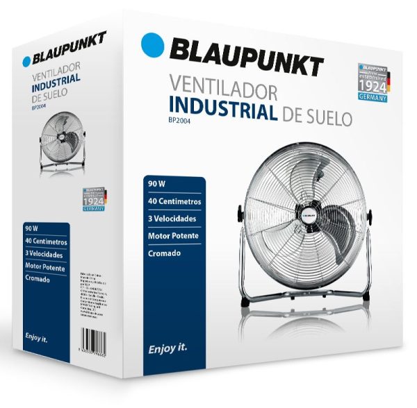 VENTILADOR BLAUPUNKT INDUSTRIAL CROMADO SUELO 40CM 90W - Image 2