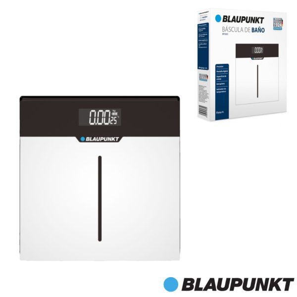 BASCULA DE BAÑO DIGITAL BLAUPUNKT INDICADOR DE TEMPERATURA - SUPERFICIE CRISTAL EXTRAPLANA
