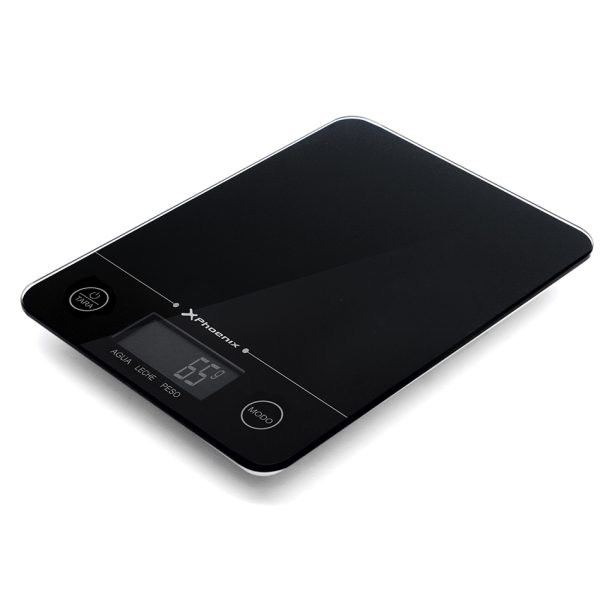 Báscula de cocina phoenix digital negra maximo 5 kg