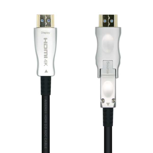 CABLE HDMI AISENS V2.0 OPTICO ACTIVO AOC DESMONTABLE 4K60HZ 18GBPS A M-D A M 15M
