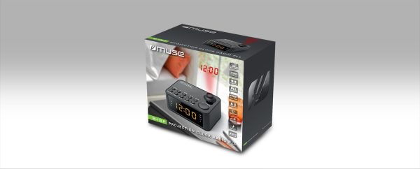 RADIO RELOJ MUSE PROYECTOR NEGRO - Image 2