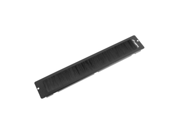 Panel cepillo para entrada cable rack 19pulgadas suelo negro