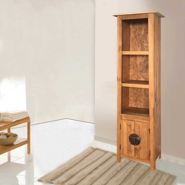 Armário p/ casa de banho pinho maciço 48x32x170 cm - Image 10