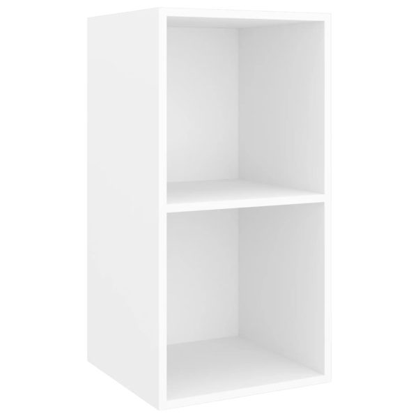 Armários de parede para TV 2 pcs derivados de madeira branco - Image 3