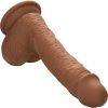 PENE DE SILICONA DE DOBLE DENSIDAD 21,5CM - MARRON - Image 6