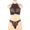 3XL CONJUNTO TOP Y BRAGUITAS NEGRO