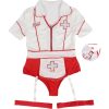 L-XL TRAJE DE ENFERMERA SEXY DE UNA PIEZA CON DISEÑO DE CREMALLERA Y DECORACIÓN - Image 4