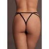 LE DÉSIR SOPHIA - BRIEF WITH OPEN CROTCH AND BUTTOCK, ADJUSTABLE SLIDER AND GOLDEN DETAILS - NEGRO - Image 10