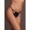 LE DÉSIR JULIE - TANGA ELÁSTICO CON ENCAJES Y TIRAS AJUSTABLES - NEGRO - Image 7