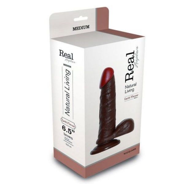 DILDO REALÍSTICO REAL RAPTURE EARTH FLAVOUR 6.5'' NEGRO - Image 2