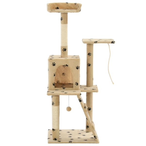 Árvore para gatos c/postes arranhadores sisal 120 cm bege - Image 2