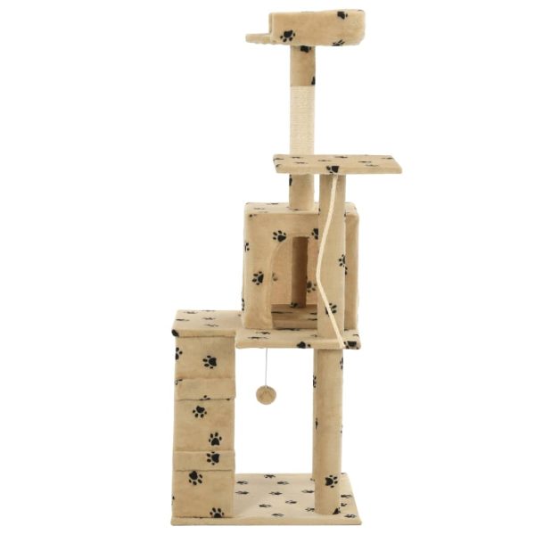 Árvore para gatos c/postes arranhadores sisal 120 cm bege - Image 3
