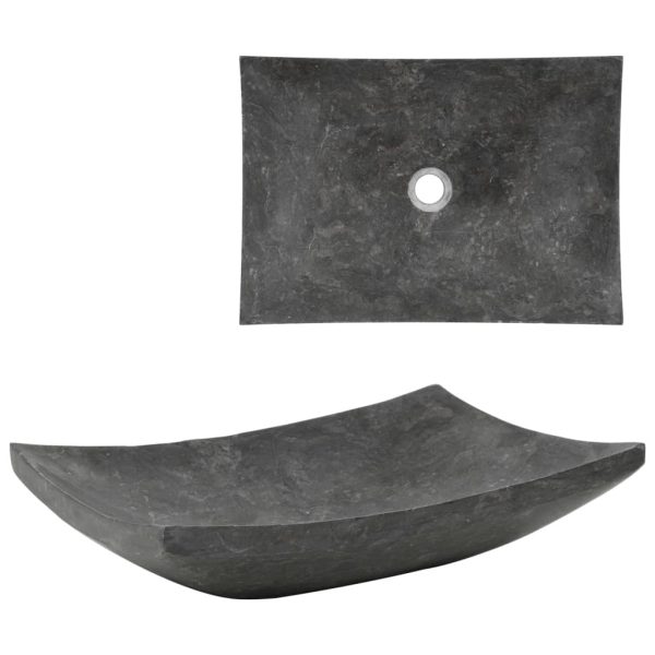 Lavatório 50x35x12 cm mármore preto