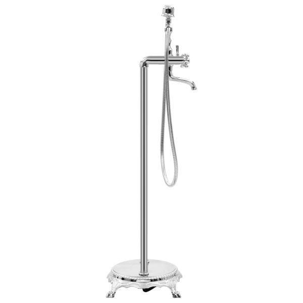 Torneira de pé para banheira aço inoxidável 99,5 cm prateado - Image 3