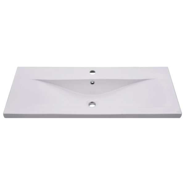 Lavatório embutido 101x39,5x18,5 cm cerâmica branco - Image 2