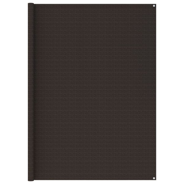 Tapete de campismo para tenda 250x400 cm castanho