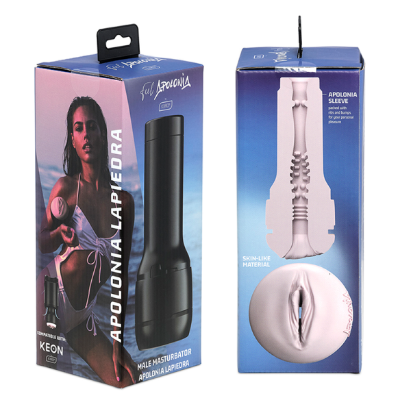 KIIROO KEON + FEEL STROKER APOLONIA LAPIEDRA + AQUA QUALITY LUBE 50 ML - Image 5