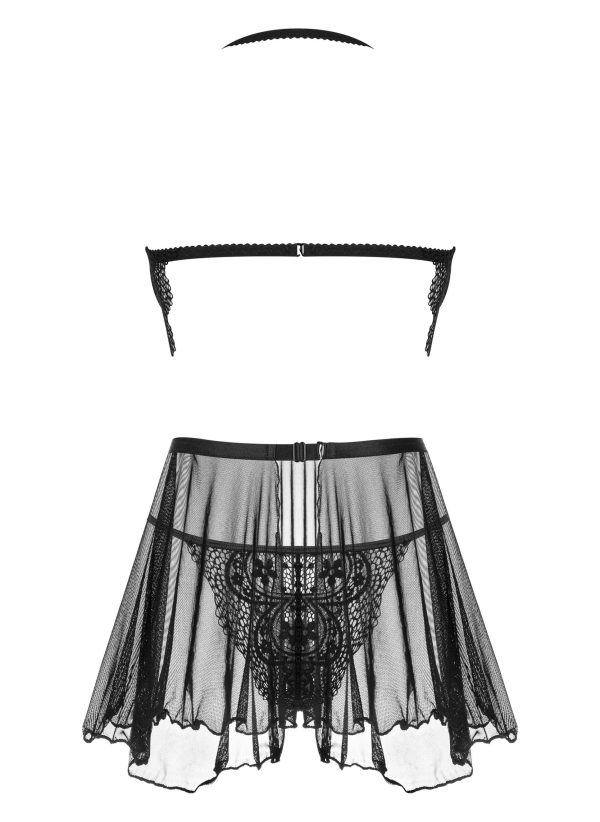 CAMISA DE NOITE E TANGA DARK MIRAGE PRETA BEAUTY NIGHT FASHION - Image 3