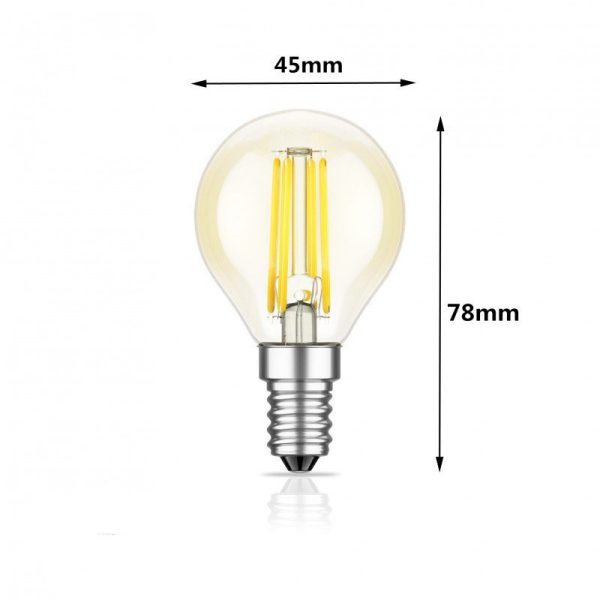 BOMBILLA LED TOSHIBA FILAMENTO G45 E14 4.5W 2700K - Image 2