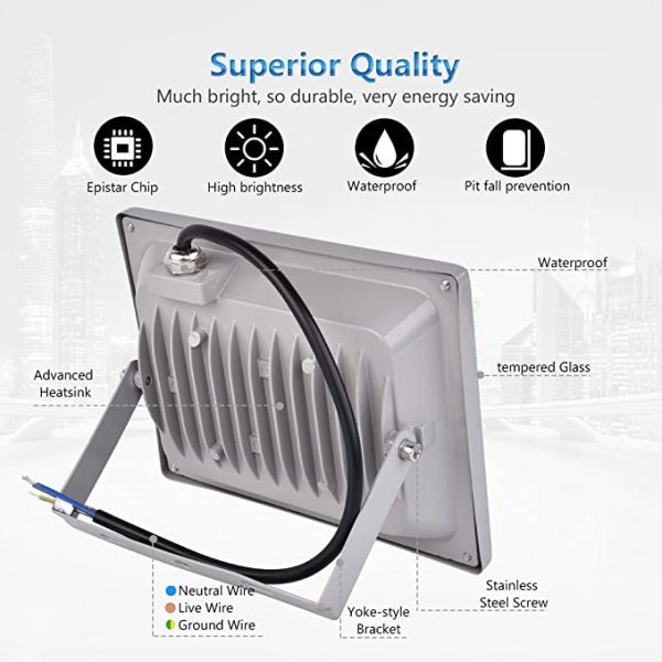 PROYECTOR LED TOSHIBA 30W 6500K IP65 - BLANCO - Image 3