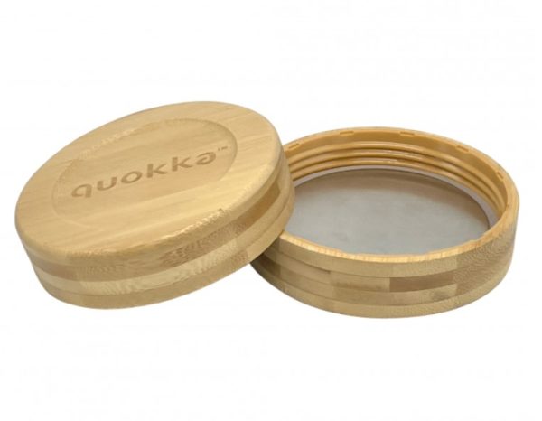 RECIPIENTE DE COMIDA QUOKKA CRISTAL 820ML CON FUNDA DELI BLUE NATURE - Image 2