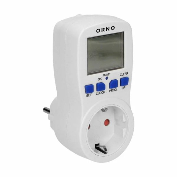 ENCHUFE SCHUKO CON 1 TOMA Y TEMPORIZADOR DIGITAL SEMANAL ORPRE409 (GS)