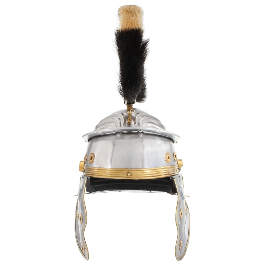 Capacete de soldado romano réplica LARP aço prateado - Image 3